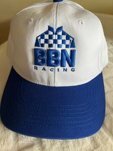 BBN Racing White and Blue Hat